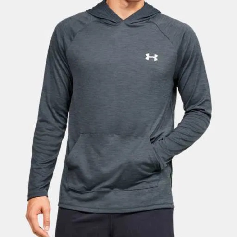 Gray Under Armour Velocity Heat Gear Light Loose Hoodie, Size Medium